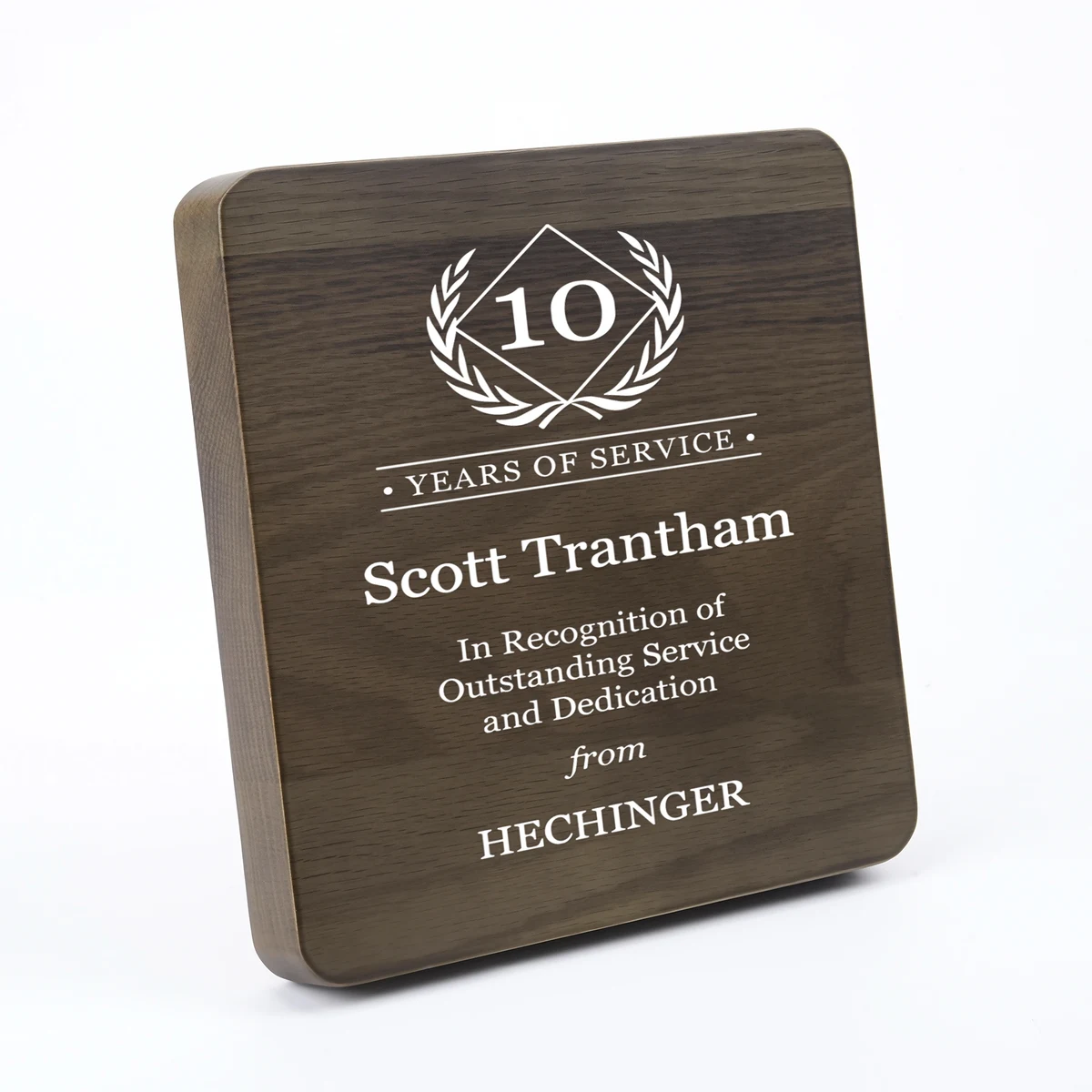 Solid Wood Recognition Plaque 1