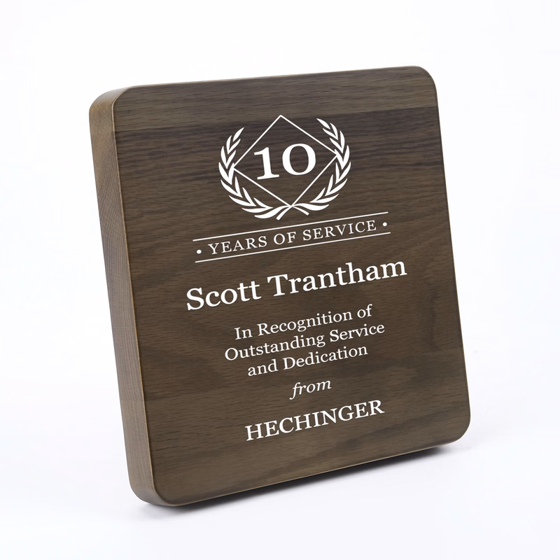 Solid Wood Recognition Plaque