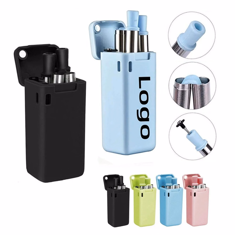 Foldable Stainless Steel Straw Set