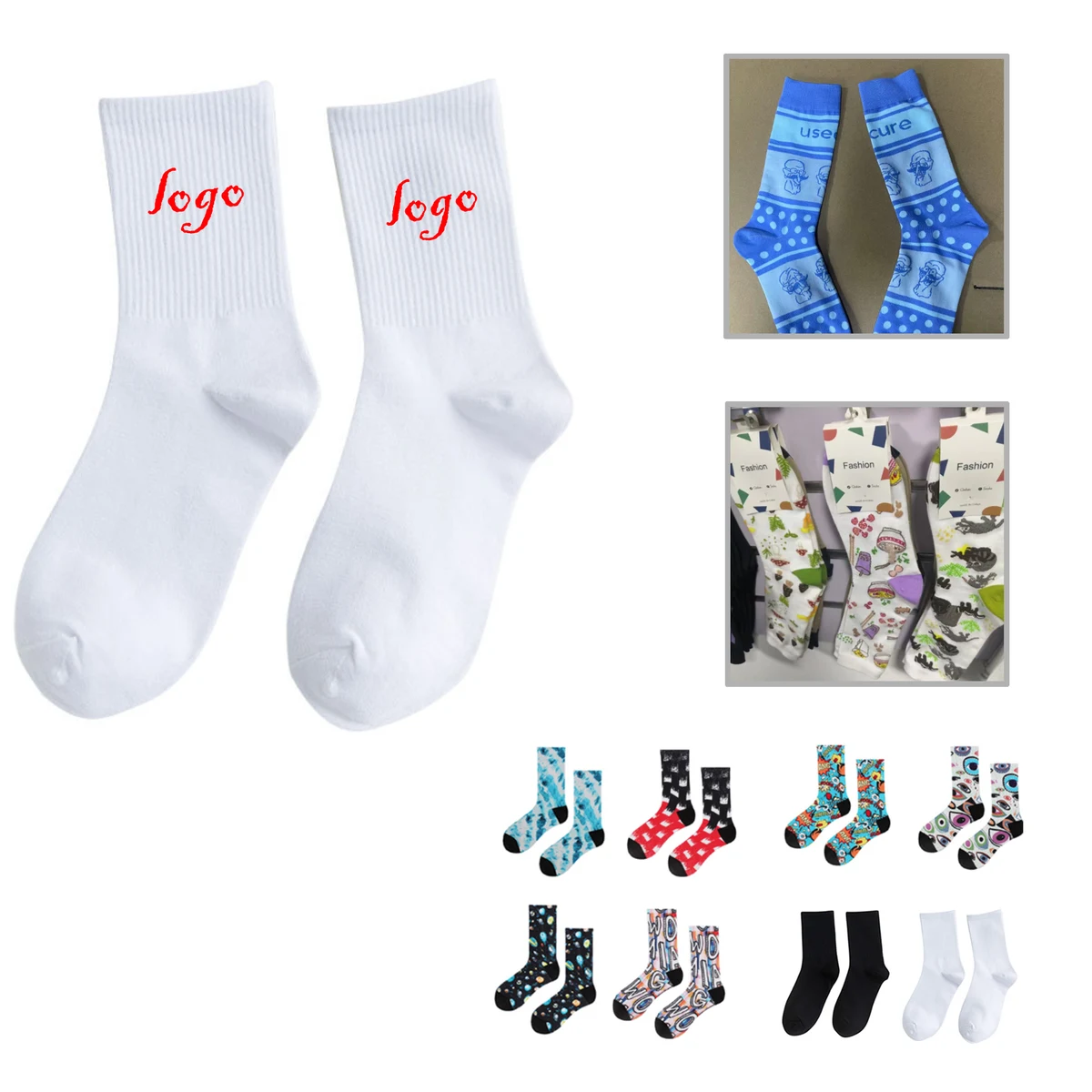 MOQ50 Custom Cotton Socks for All Seasons 1