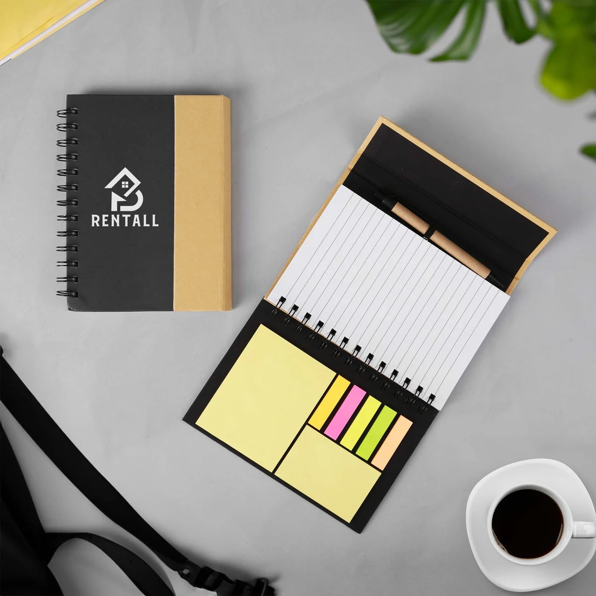 Eco Magnetic Notebook W/ Sticky Notes & Pen 1