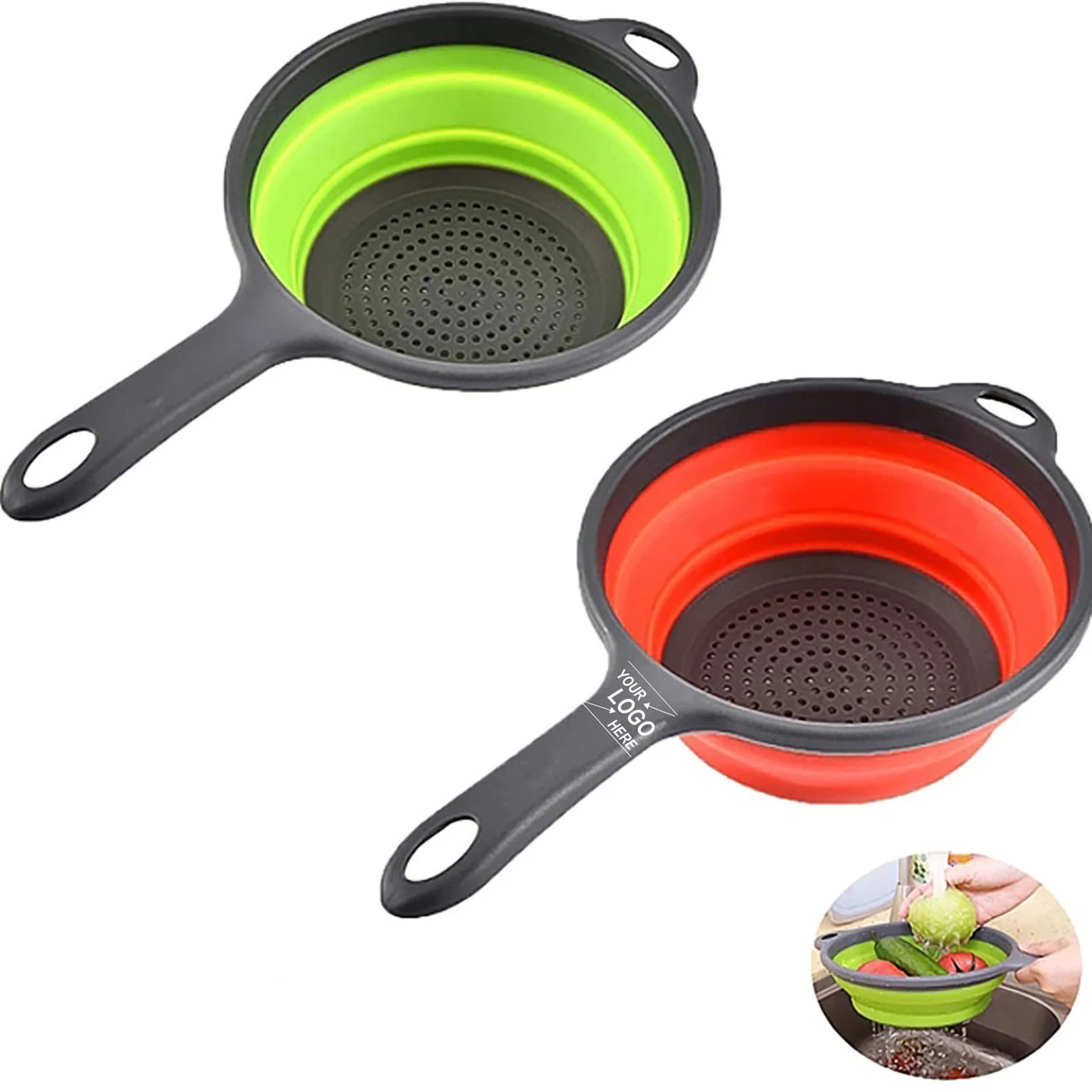 Collapsible Siicone Colander 1