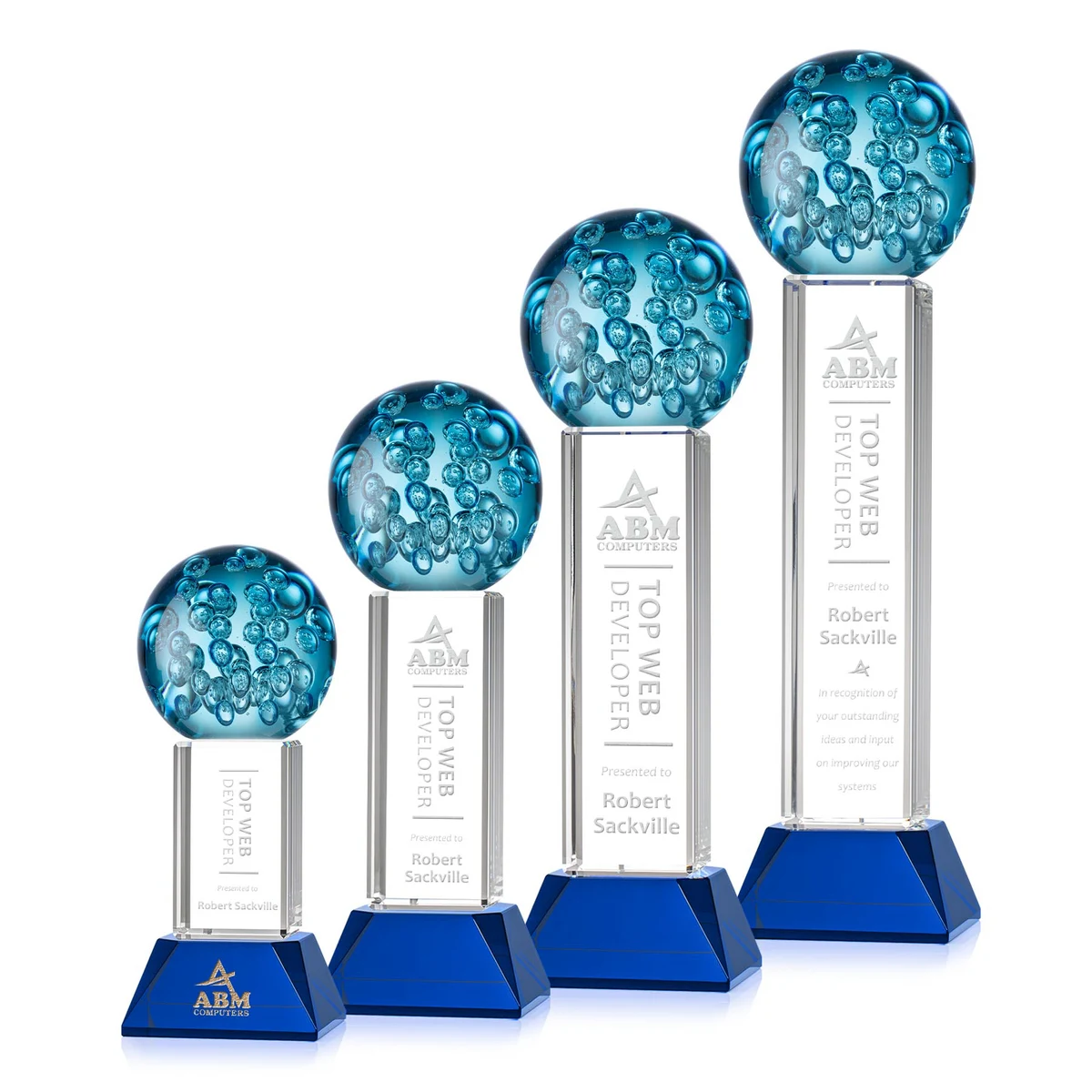 Addison Award on Stowe Base - Blue 1