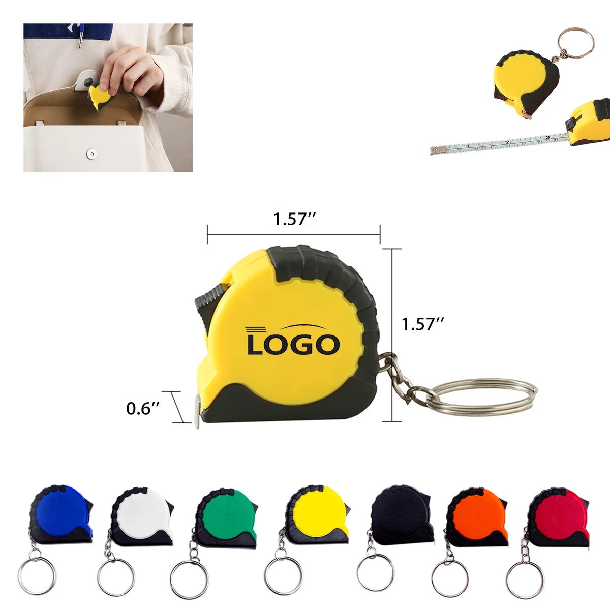 Mini Tape Measure Keychain MOQ 50 1