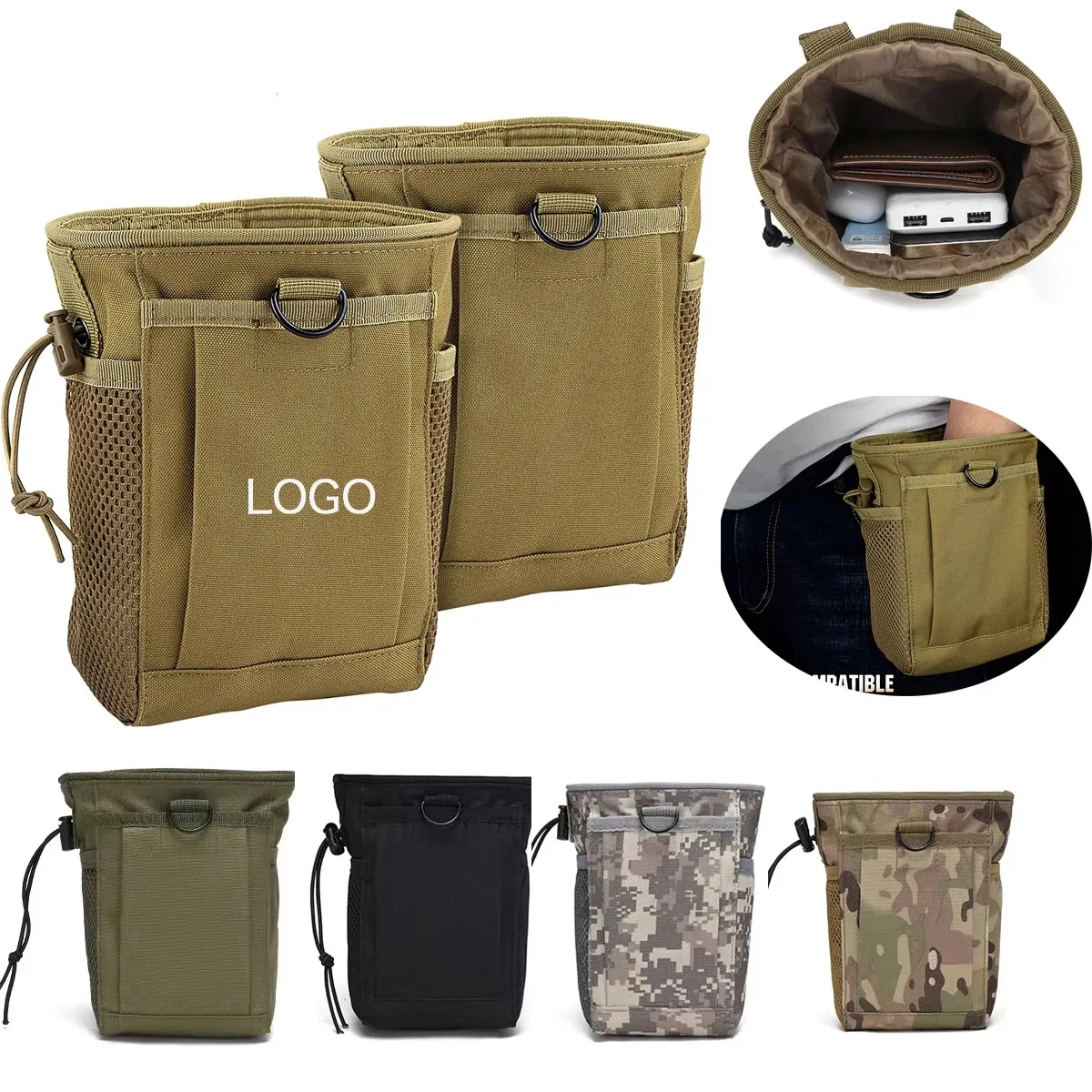Tactical Molle Drawstring Dump Pouch 1