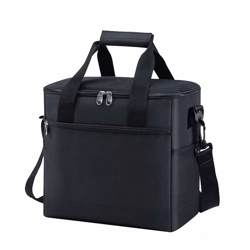 Black Insulated Lunch Bag Box Cooler Cooling Tote