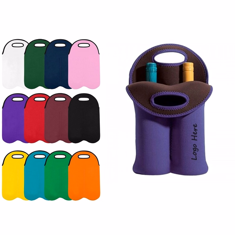Neoprene Wine Double Bottle Tote Bag