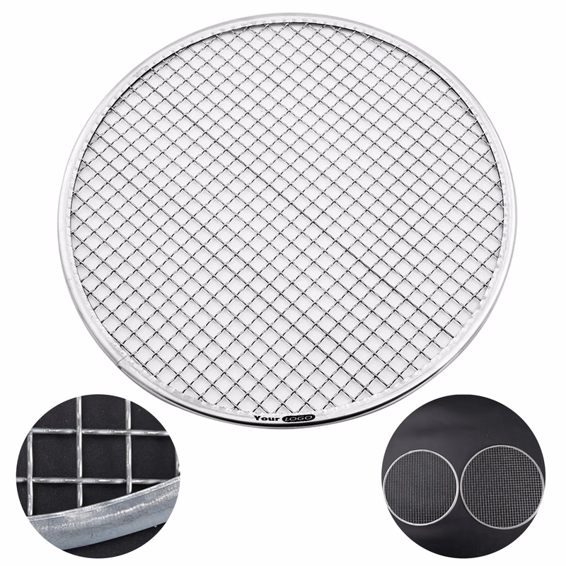 Stainless Steel Circular Outdoor Camping Grill Net