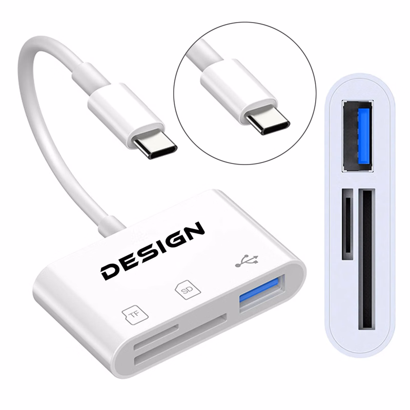 3 in1 USB C to SD Card Reader for phone and Laptop