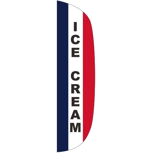 "ICE CREAM" 3' x 15' Message Flutter Flag 1