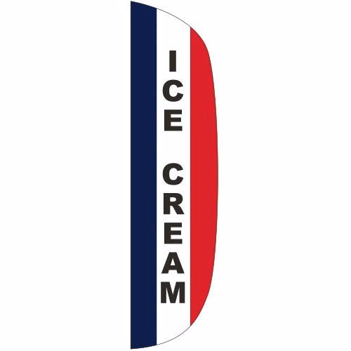 "ICE CREAM" 3' x 15' Message Flutter Flag