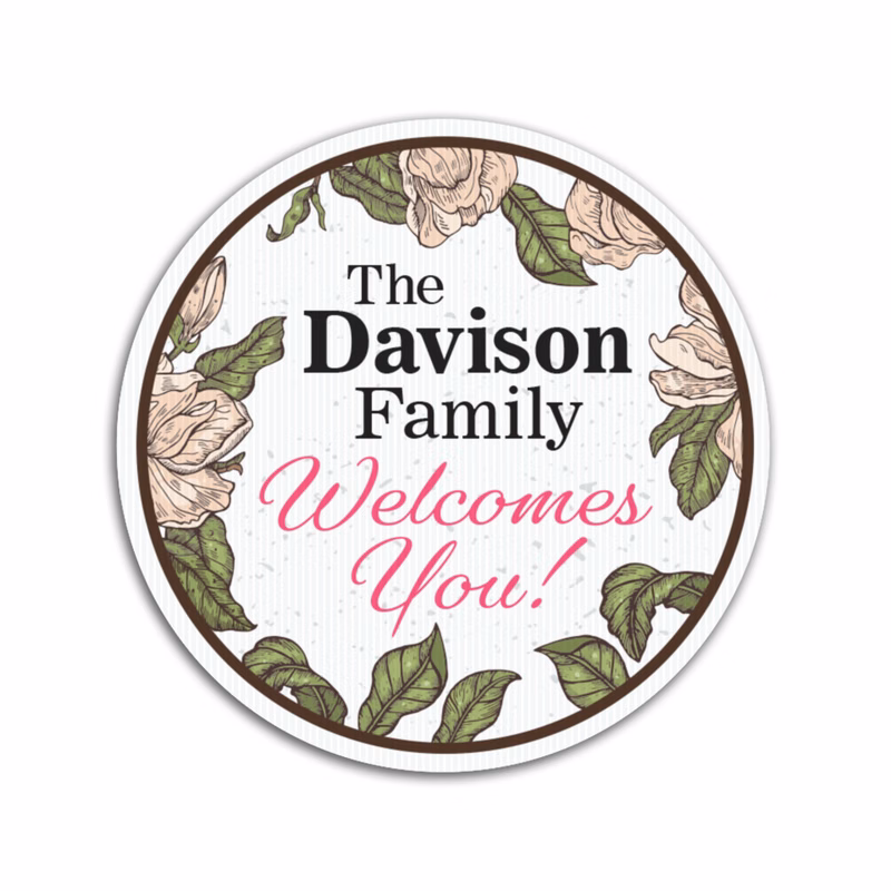 18" Round Yard Sign, Full Color