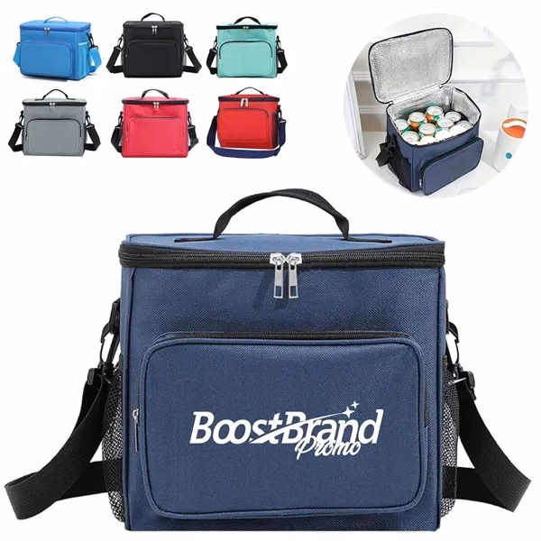 Custom 10L Insulated Thermal Lunch Bag with Shoulder Strap — Food Storage Cooler