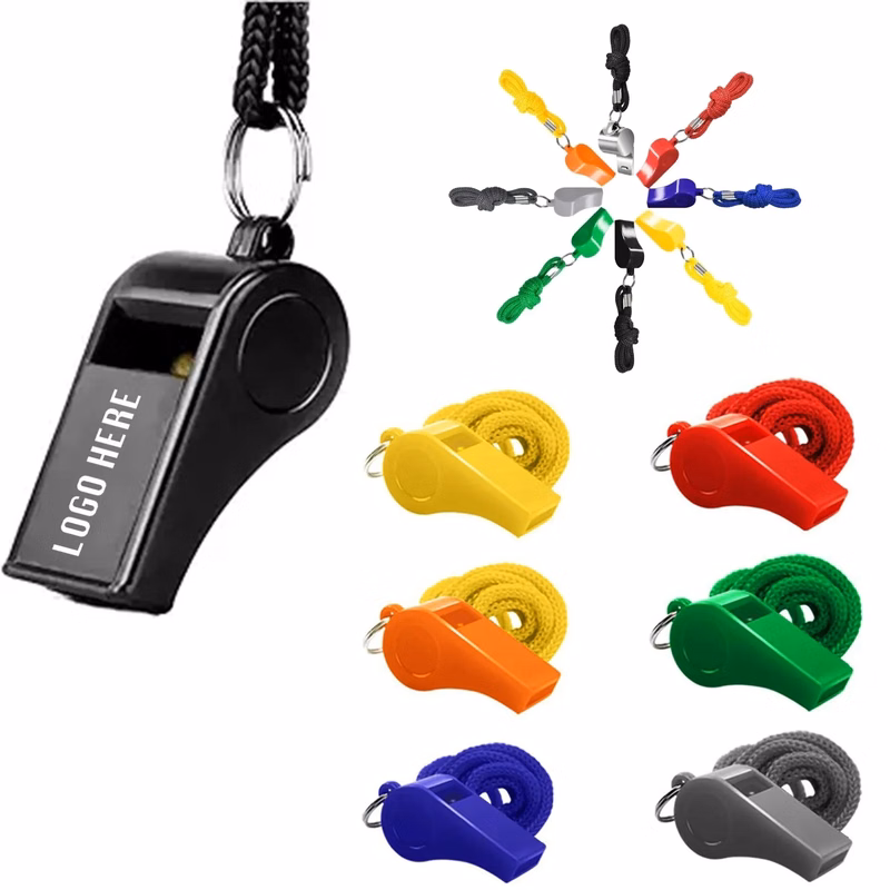 Colorful Emergency Whistle with Lanyard