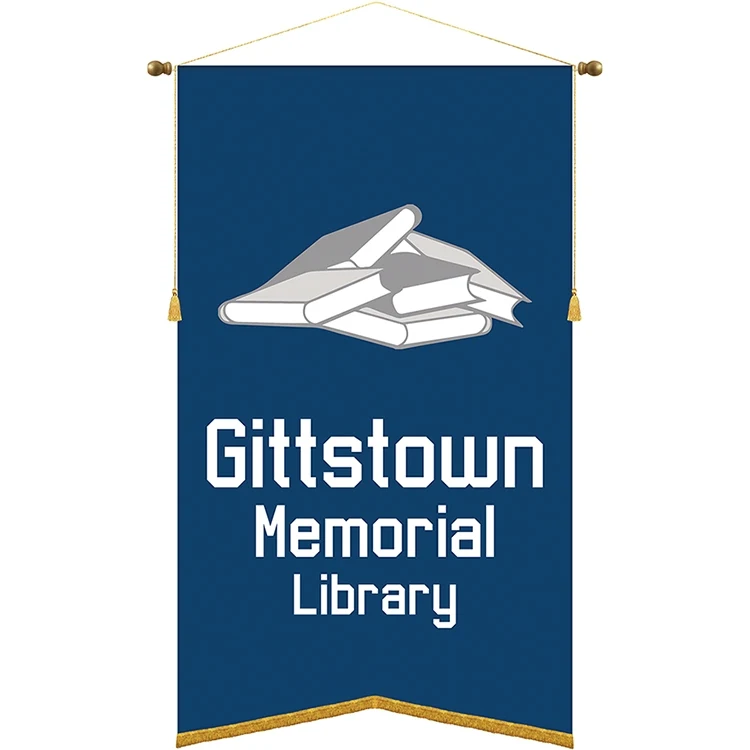 36" x 60" Podium Banner, Angle Cut with Fringe 1