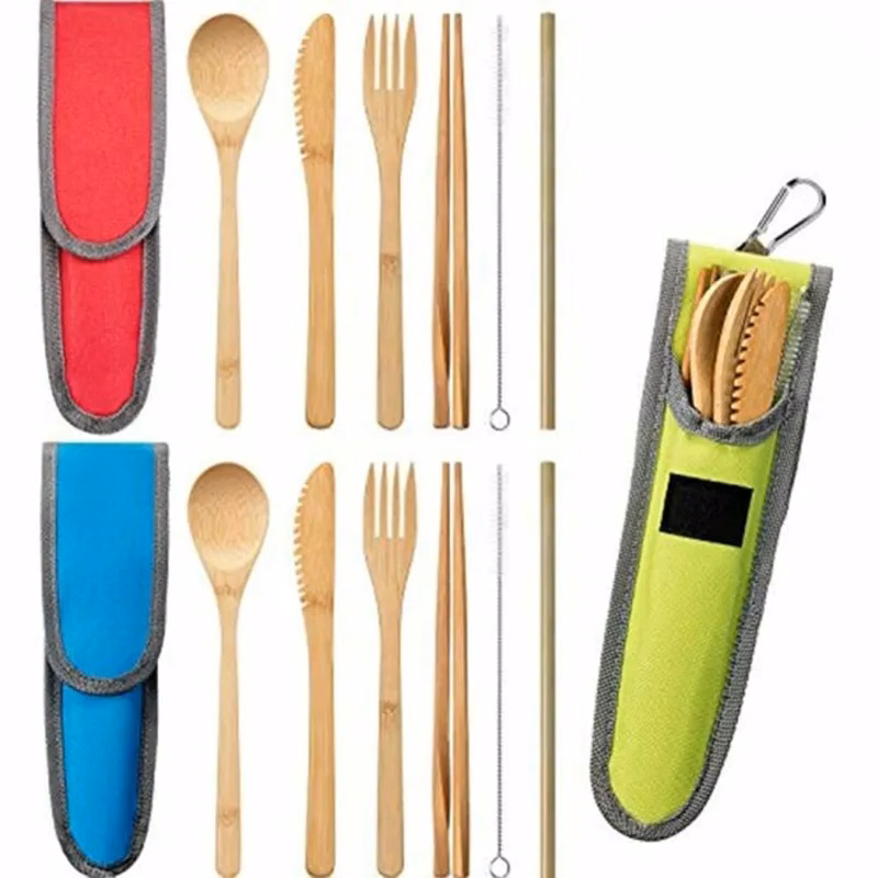 Bamboo Travel Utensils Kit