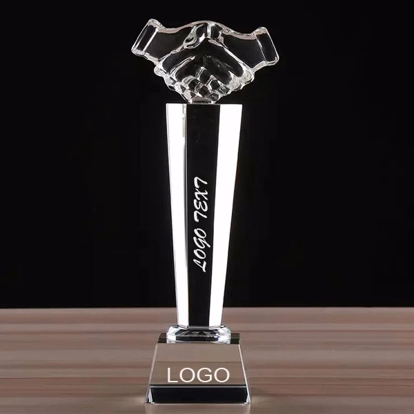 Optical Crystal Handshake Award