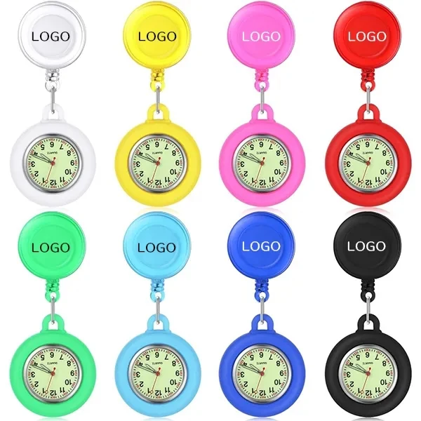 Retractable Lapel Nurse Watch with Luminous Glow 1