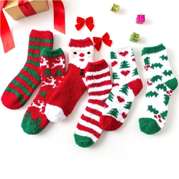 Women Christmas Fluffy Socks 1