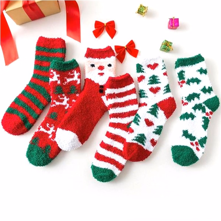 Women Christmas Fluffy Socks