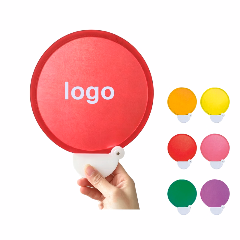 Collapsible Hand Fan With Grip Handle