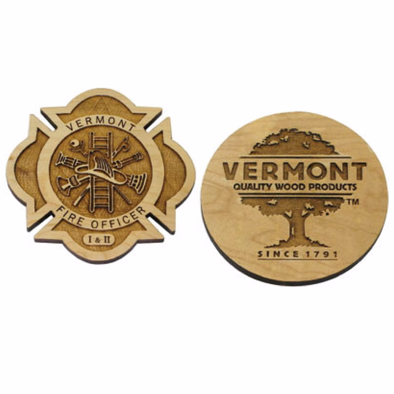 Coaster with laser engraving