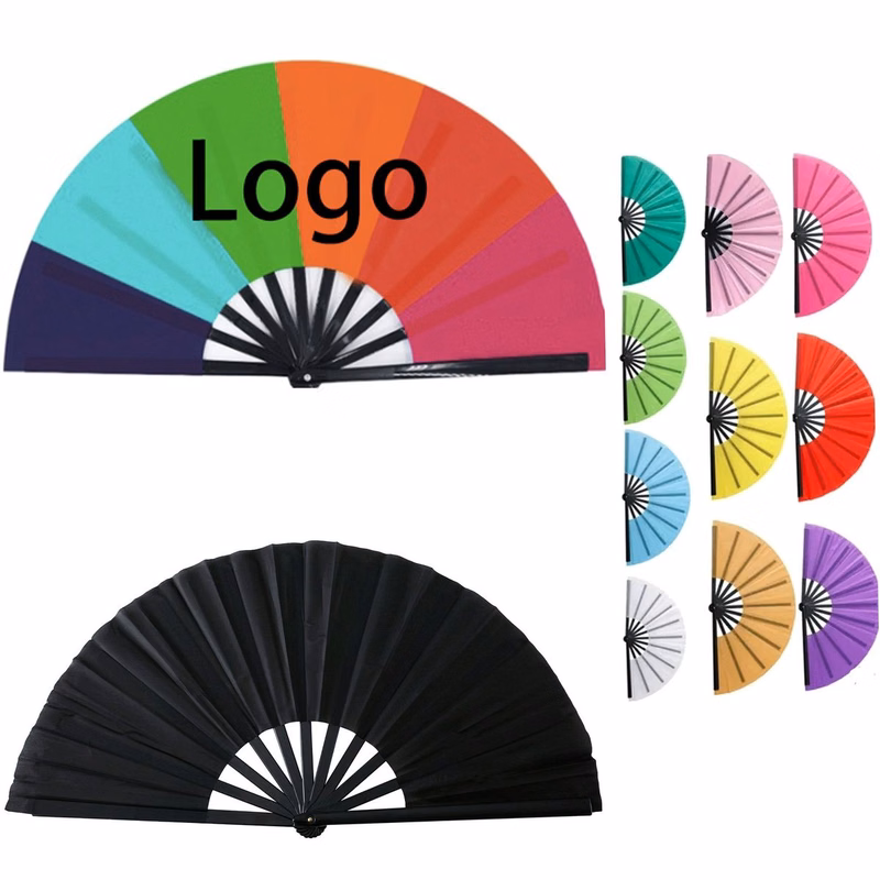 11-Inch Plastic-Rib Folding Fan
