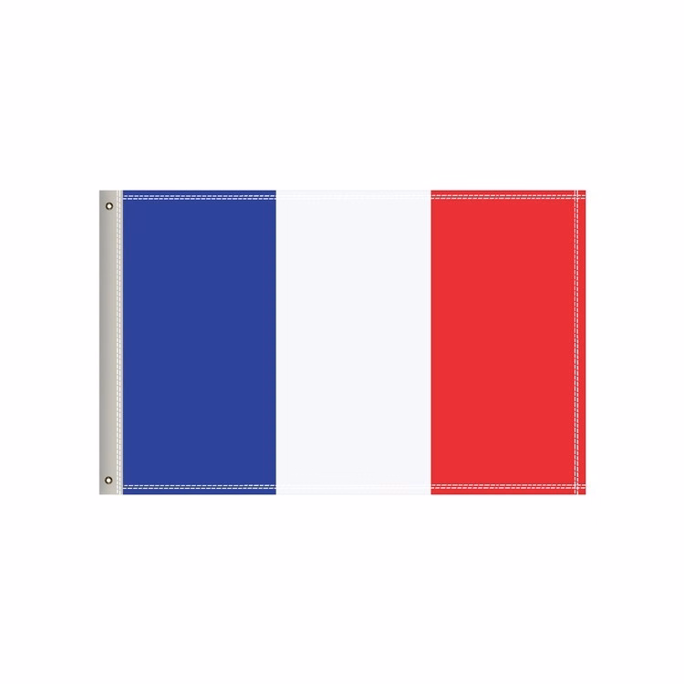 National Flag, France, Double-Sided - 36"W x 24"H