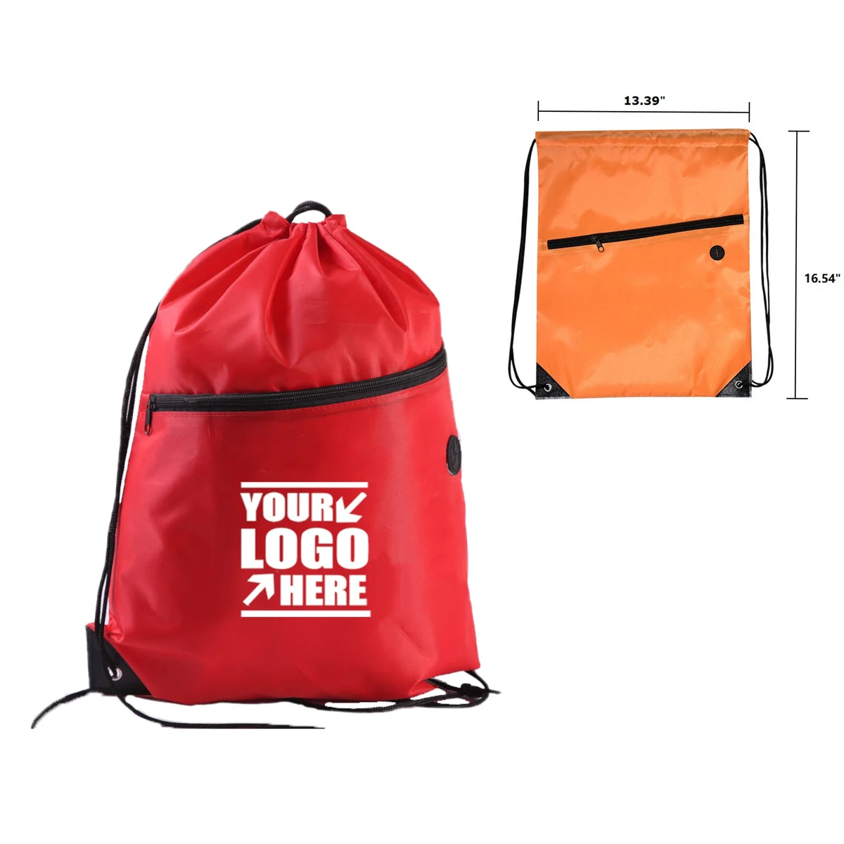 Waterproof Drawstring Backpack with Pocket 1