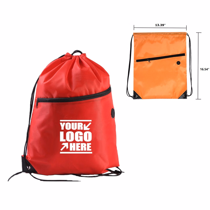 Waterproof Drawstring Backpack with Pocket