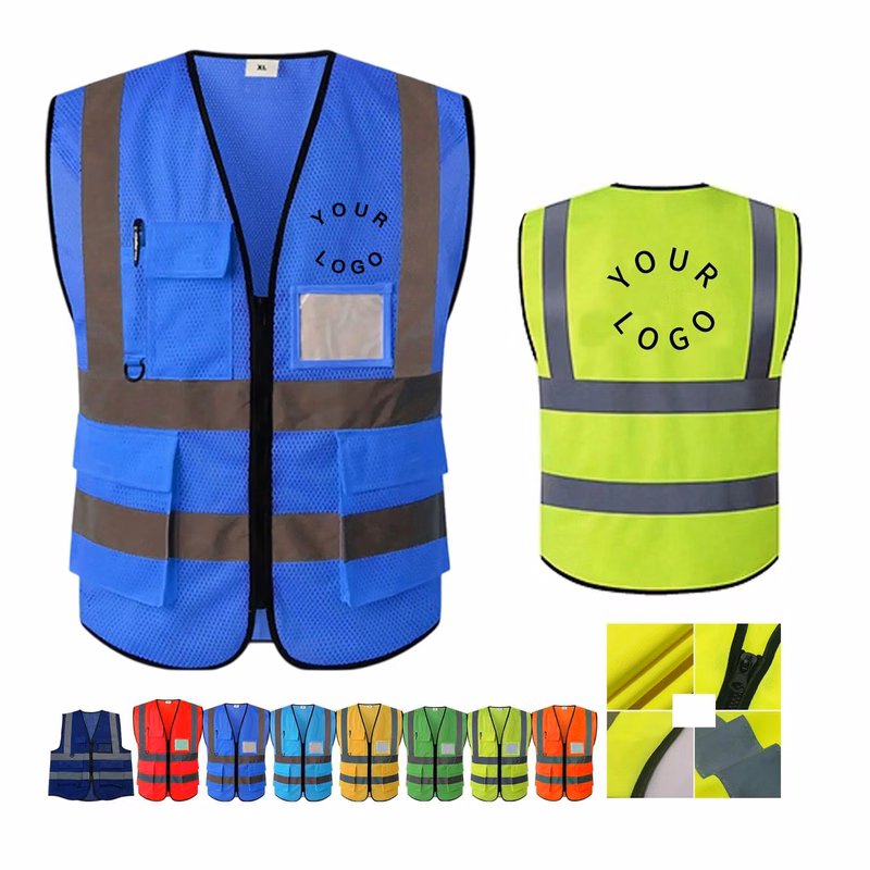 Fluorescent Safety Vest with Reflective Strips