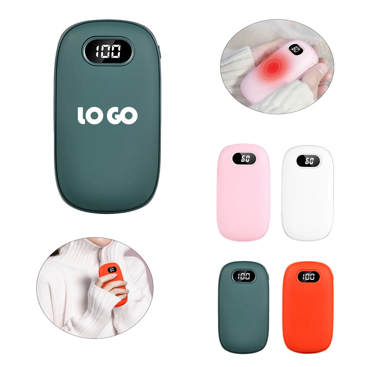 Portable Digital Display Rechargeable Winter Hand Warmer 1