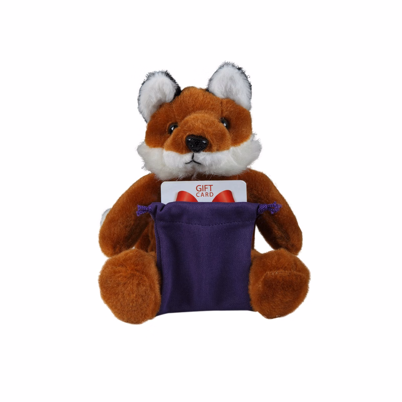 soft plush Fox with gift card sack