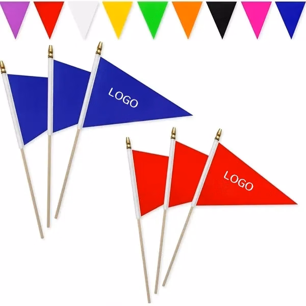 Colorful Pennant Flags with 5x8-Inch Small Triangle