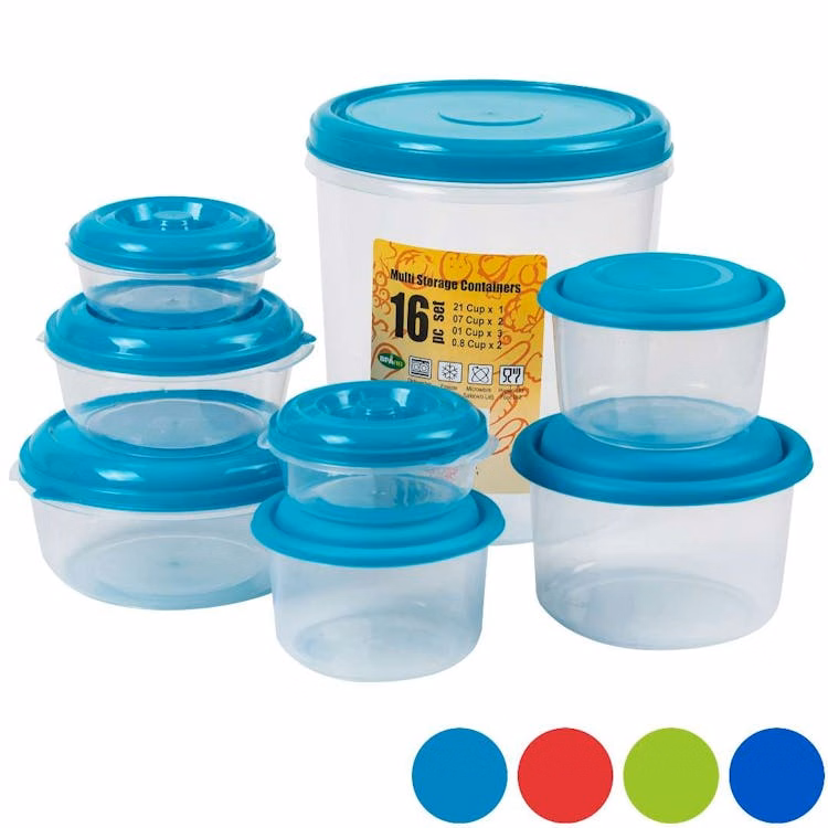 Food Storage Container Sets - 16 Pieces