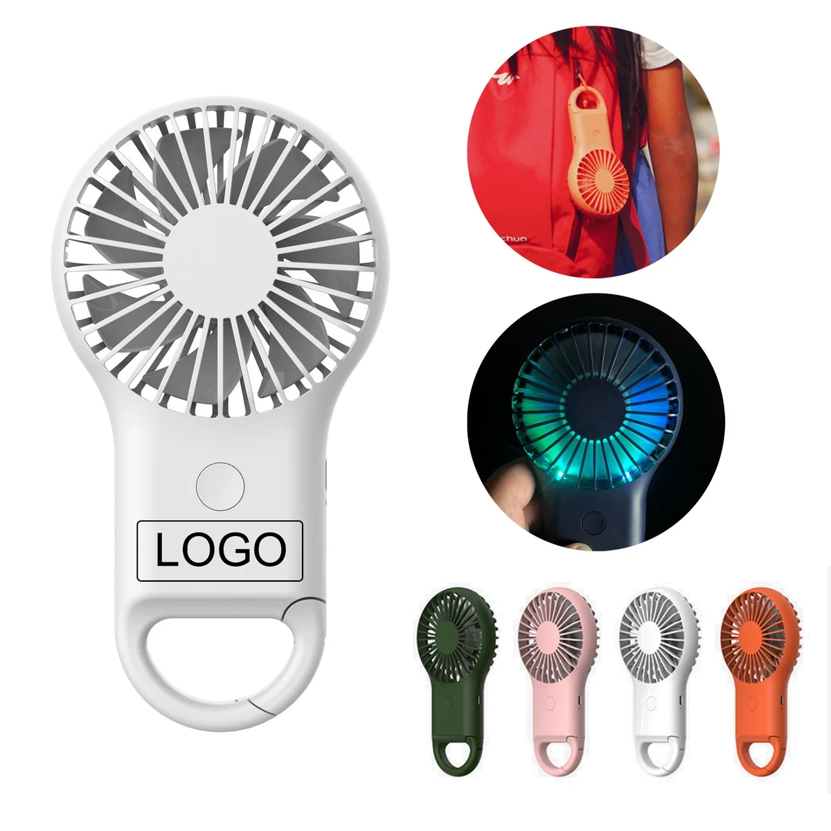 Portable Hanging Buckle Handheld Mini Fan 1