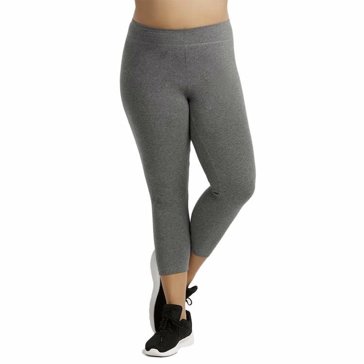Women's Plus Size Capri Leggings - XL Heather Charcoal