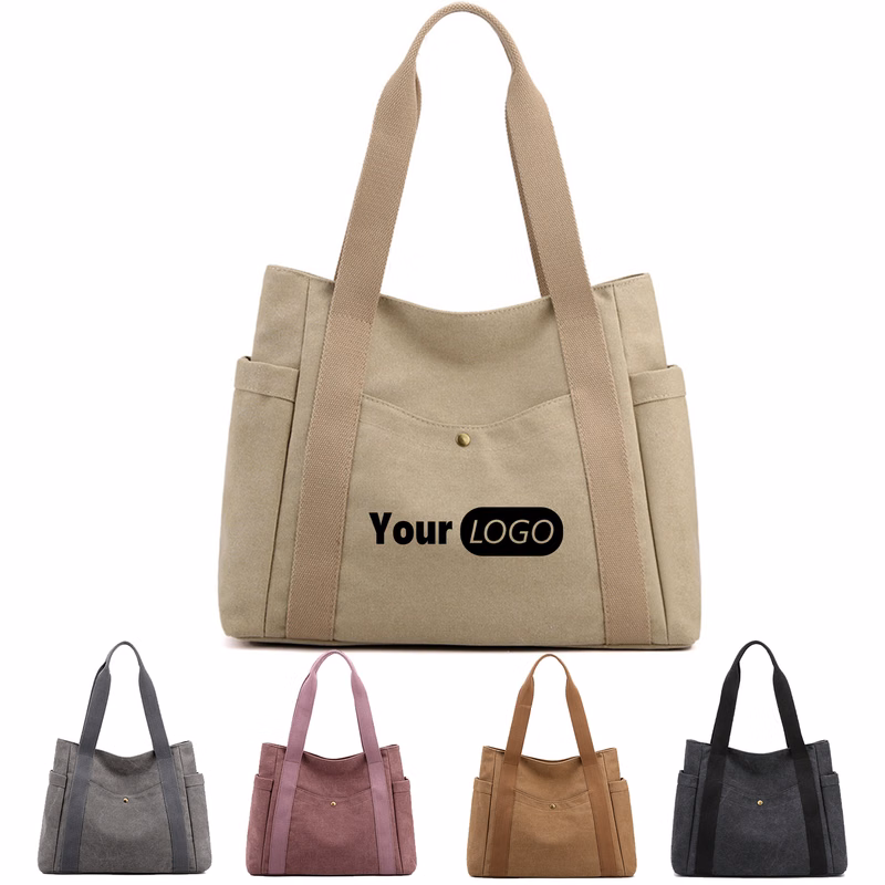 Canvas Multi-pocket Tote Bags
