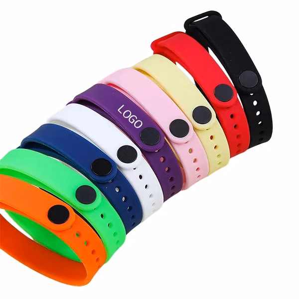Adjustable Silicone Sports Wristband with Fitness Bracelet