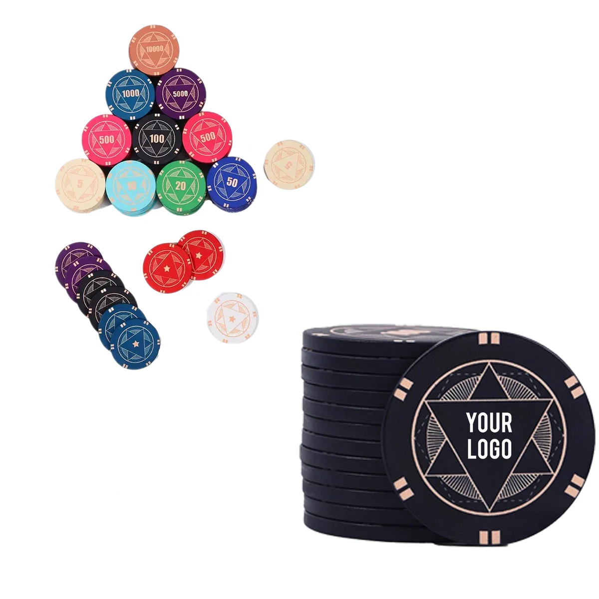 Full Color Ceramic Poker Chip MOQ 100pcs 1