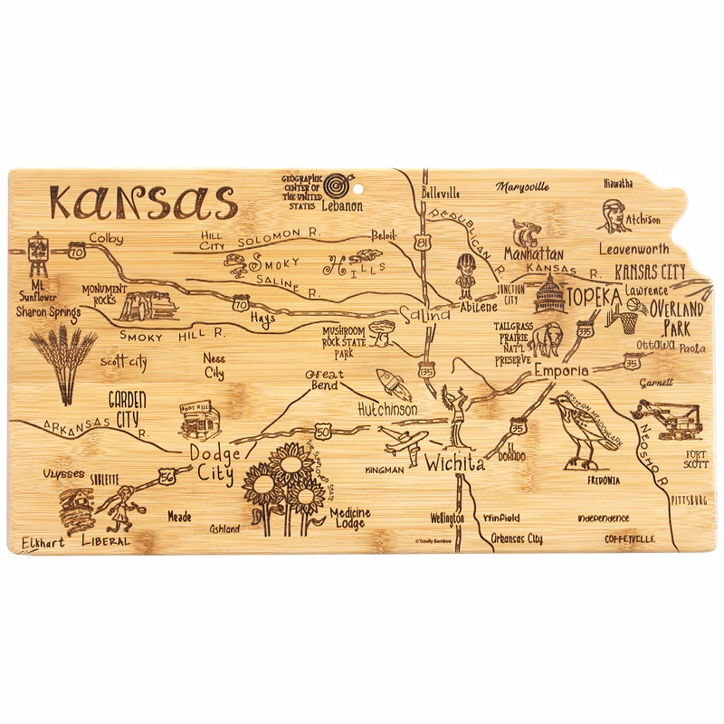 Destination Kansas Cutting & Serving Board