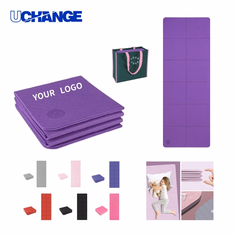Foldable Non Slip Yoga Mat 72" with Linen Storage Bag for Travel
