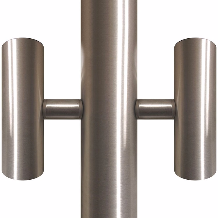 Silver Flagpole Tunnel Lights - for 6" Diameter Pole