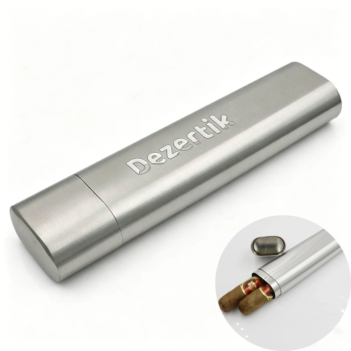 Portable Stainless Steel Travel Cigar Tubes 1
