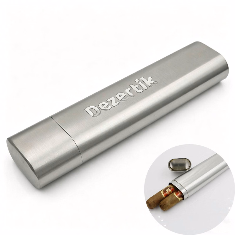 Portable Stainless Steel Travel Cigar Tubes