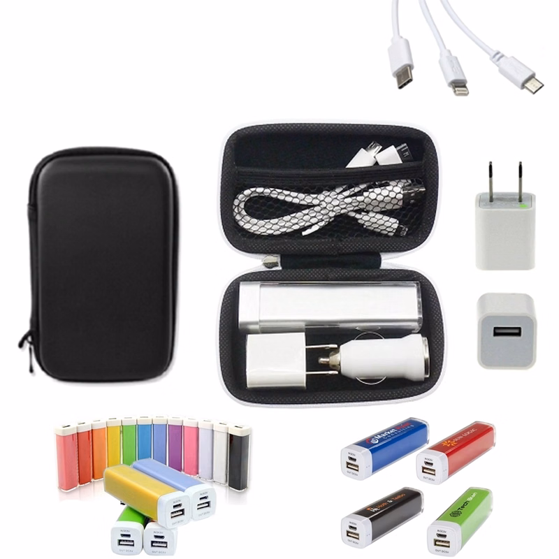 Traveler Plastic Power Bank Gift Set