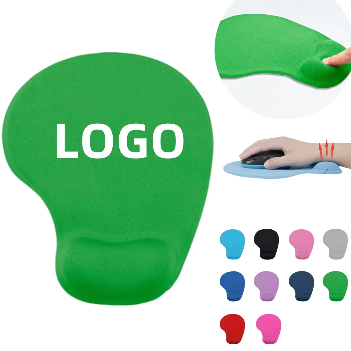 Recycled Mouse Mat Mousepad With Silicone Wrist Rests 1