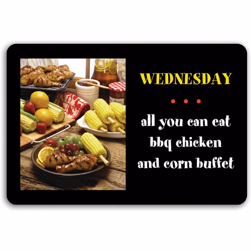 Sign - Large Rectangle w/Round Corners (9 1/8"x6 1/8")