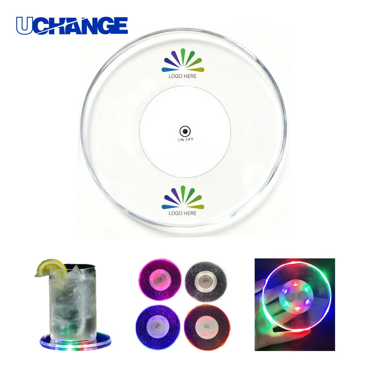Custom LED Drink Coaster Mat for Parties 1