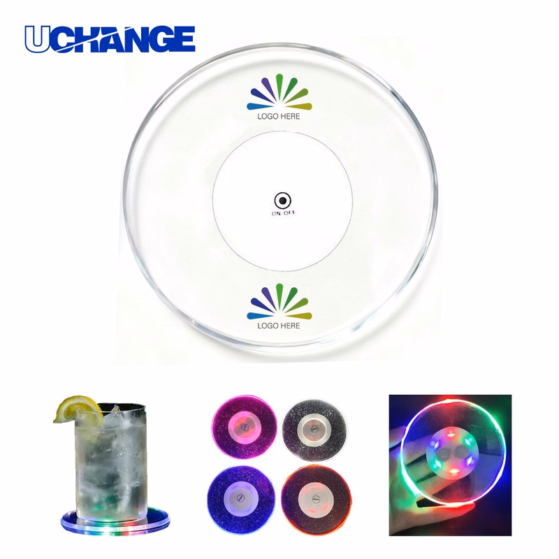 Custom LED Drink Coaster Mat for Parties